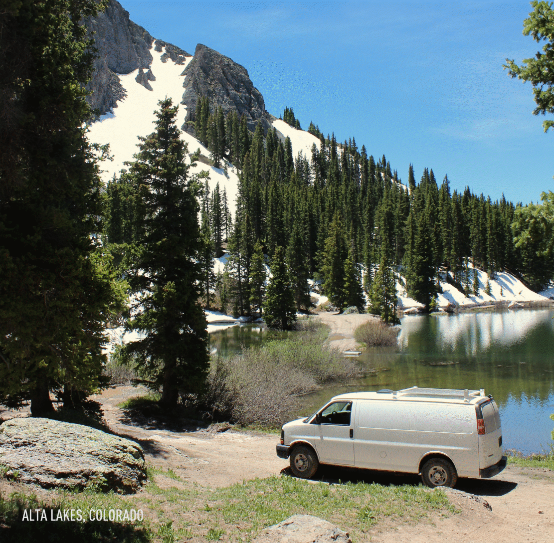 camping at Alta Lakes Telluride Colorado